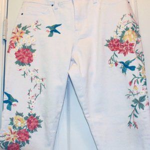 Nanette Lepore Embroidered Jeans